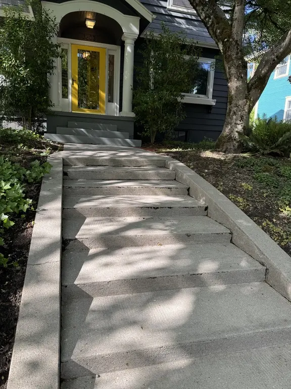 Driveway after pressure washing